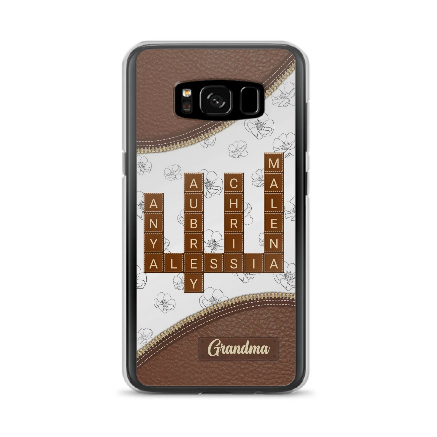 Custom Personalized Grandma Crossword iPhone/ Samsung Case - Gift Idea For Christmas/ Grandma
