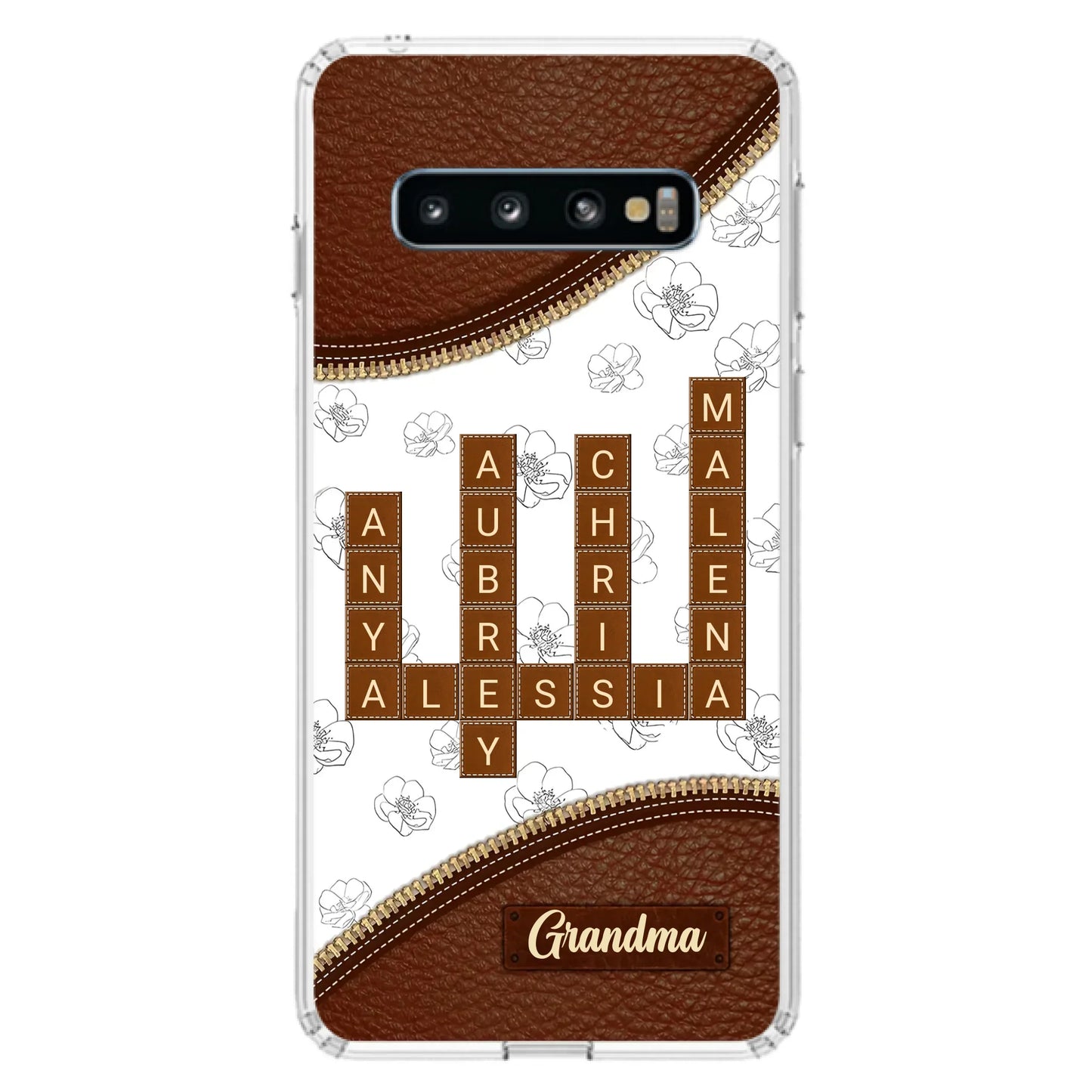 Custom Personalized Grandma Crossword iPhone/ Samsung Case - Gift Idea For Christmas/ Grandma