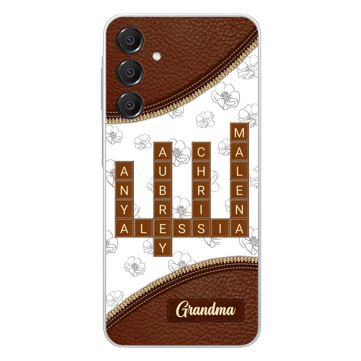 Custom Personalized Grandma Crossword iPhone/ Samsung Case - Gift Idea For Christmas/ Grandma