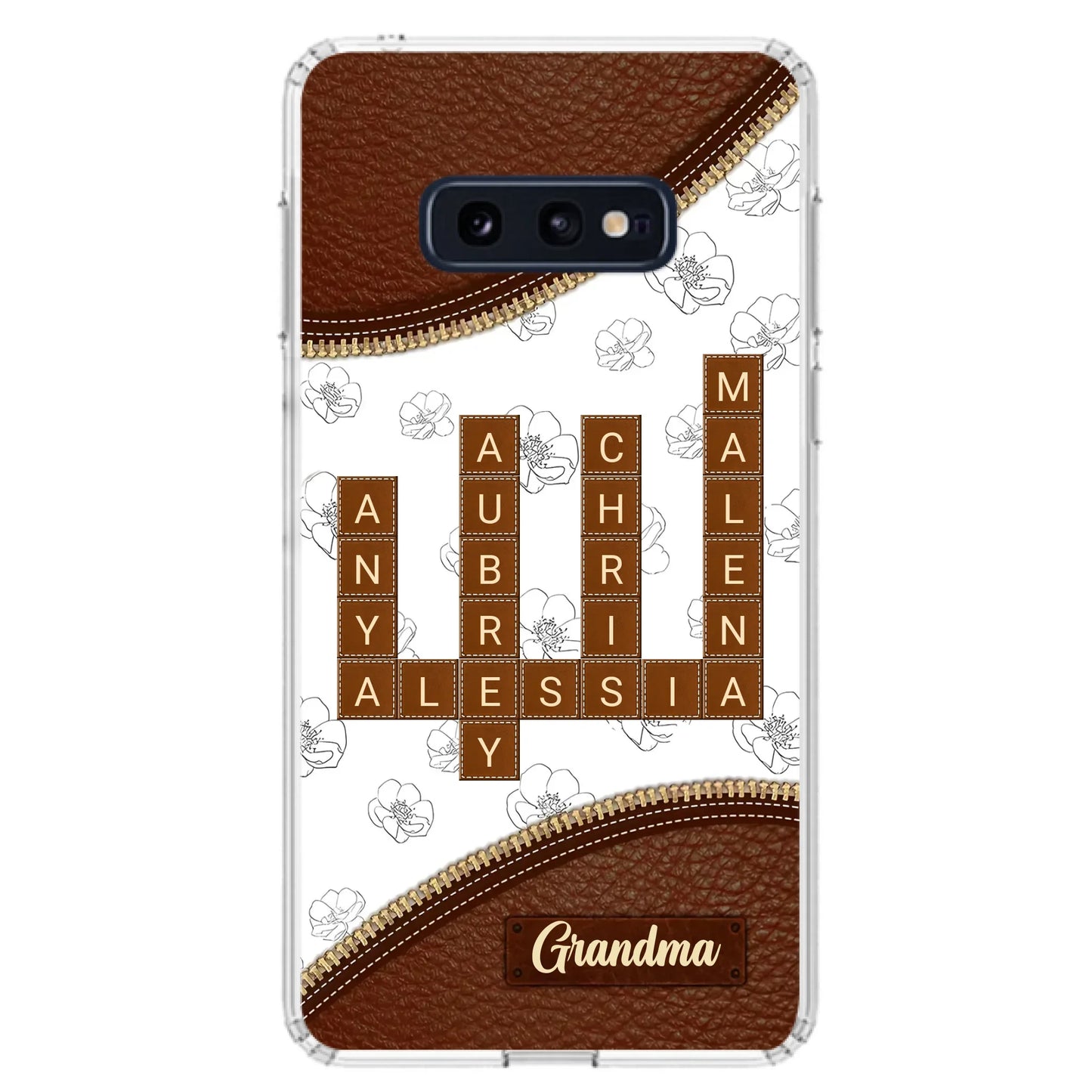 Custom Personalized Grandma Crossword iPhone/ Samsung Case - Gift Idea For Christmas/ Grandma