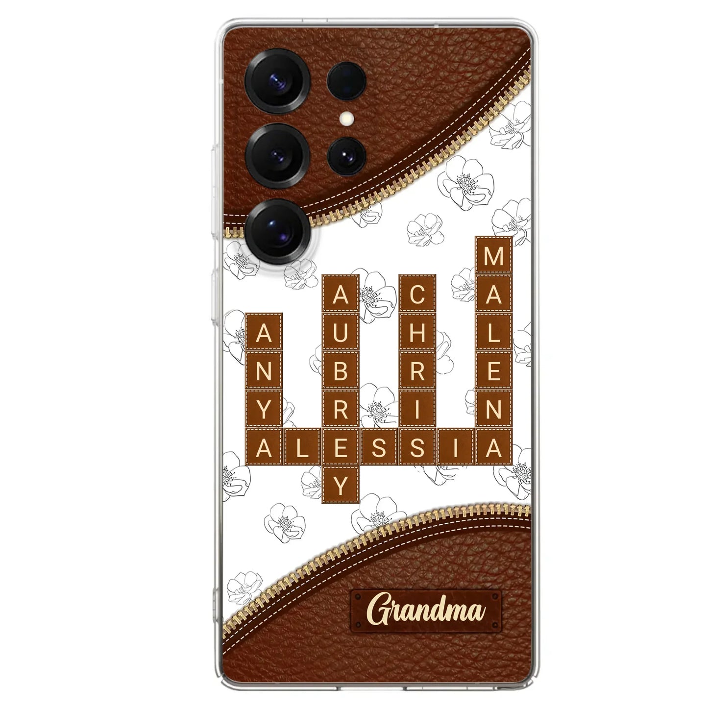Custom Personalized Grandma Crossword iPhone/ Samsung Case - Gift Idea For Christmas/ Grandma
