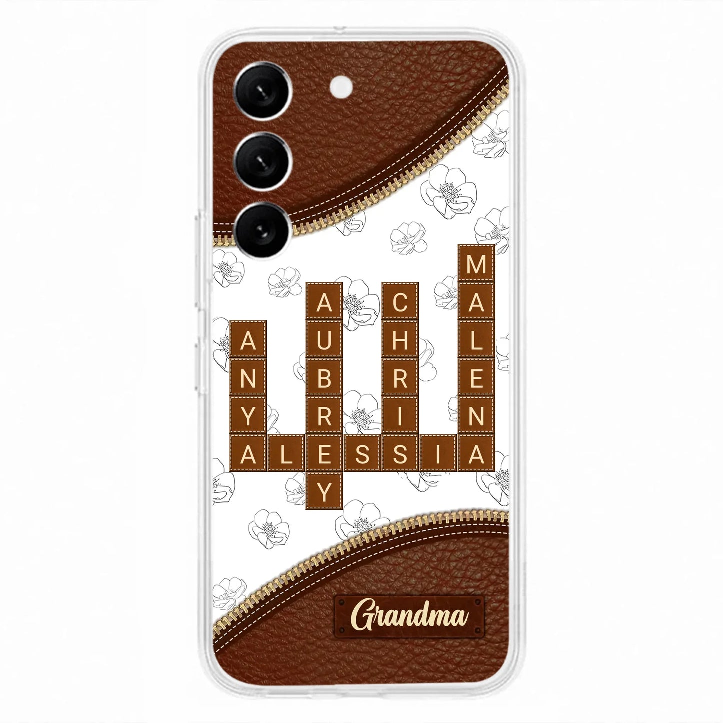 Custom Personalized Grandma Crossword iPhone/ Samsung Case - Gift Idea For Christmas/ Grandma