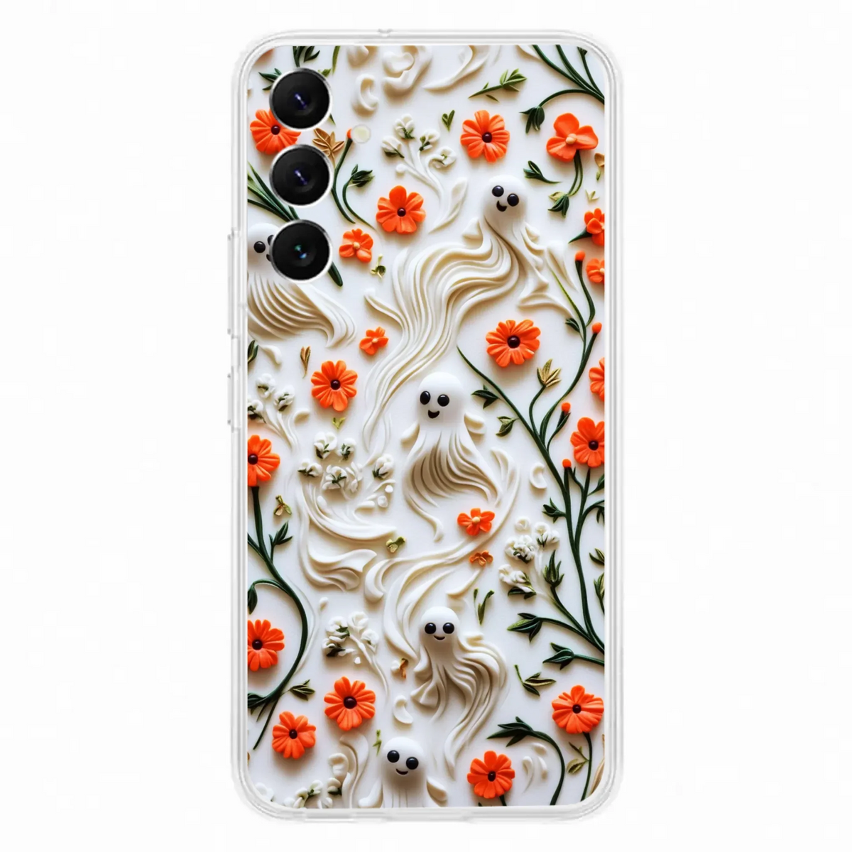 Custom Personalized 3D Clay Boo Phone Case - Halloween Gift Idea - Case For iPhone/ Samsung
