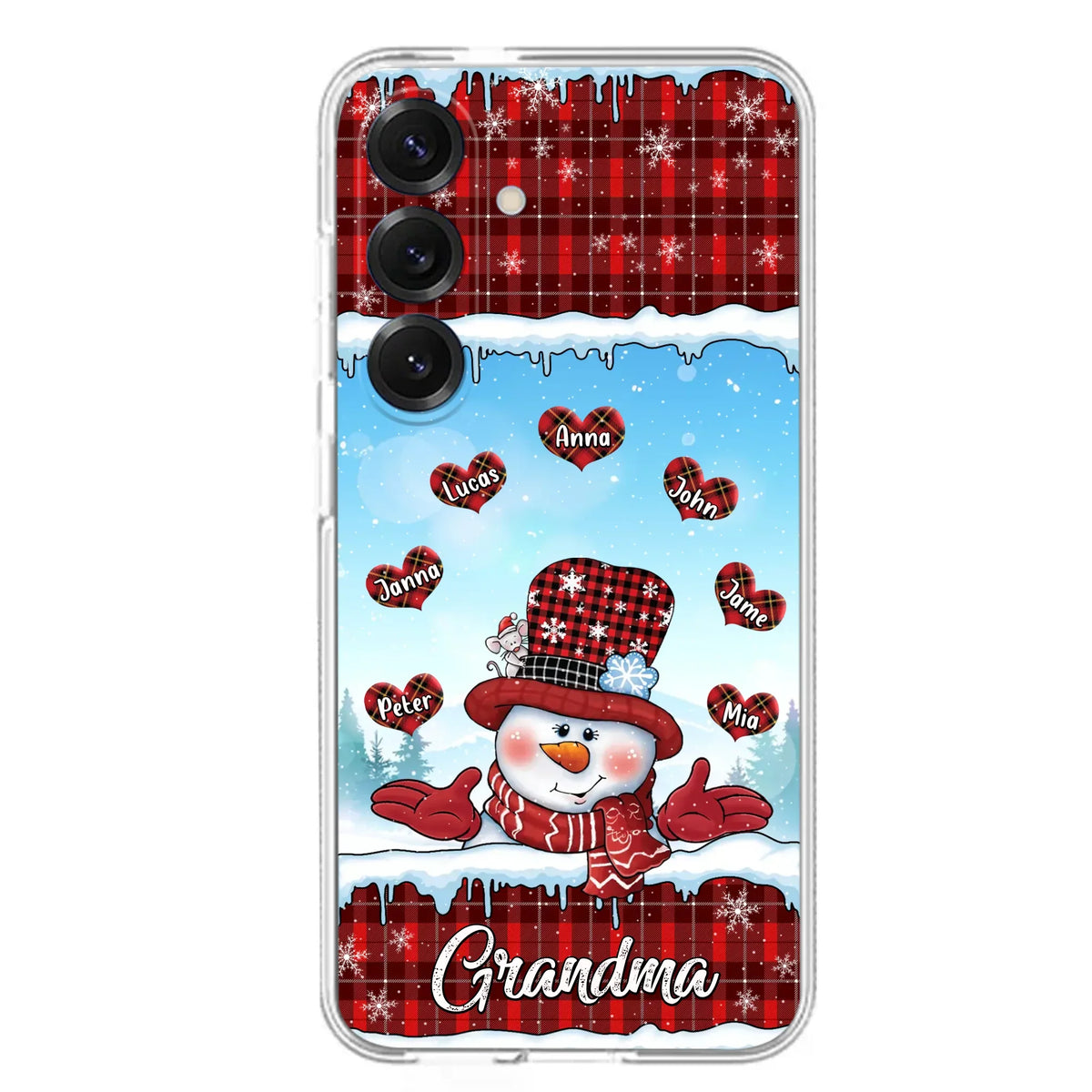 Custom Personalized Grandma Children Phone Case - Christmas Gift For Grandma/ Mom - Upto 7 Kids - Case For iPhone/ Samsung