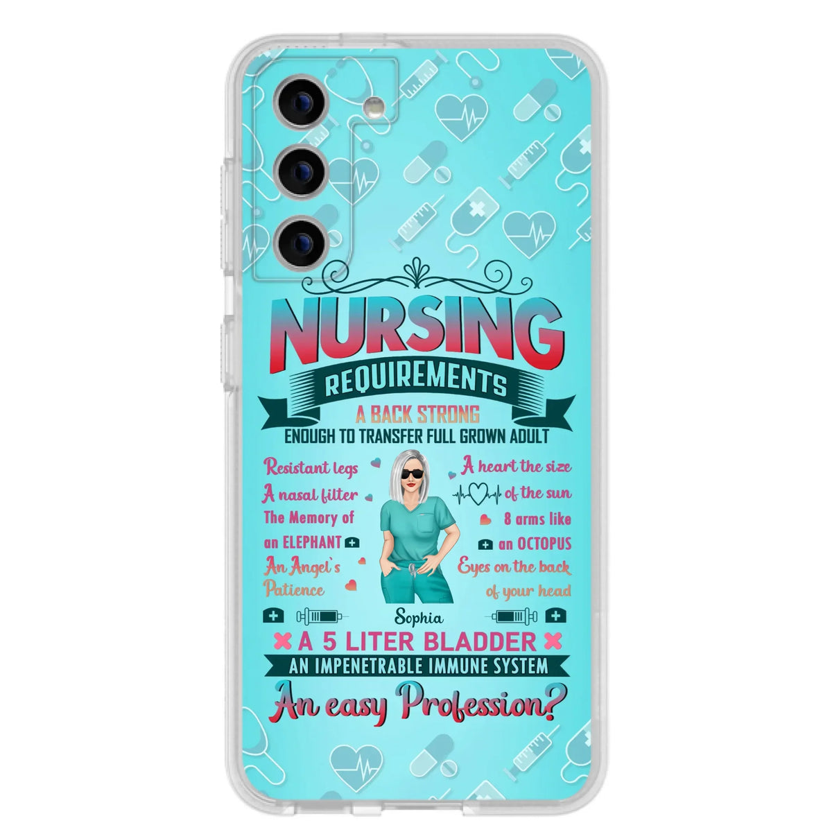 Custom Personalized Nurse Phone Case For iPhone/ Samsung - Nurse/ Birthday Gift Idea - Nursing Requirements