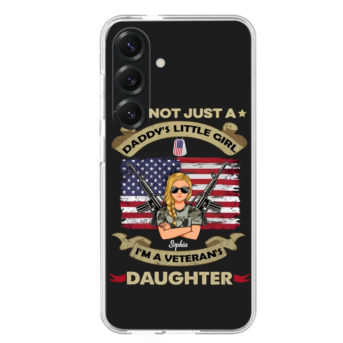 Custom Personalized Veteran's Daughter Phone Case - Gift Idea For Veteran/ Daughter - I'm Not Just A Daddy's Little Girl I'm A Veteran's Daughter - Case For iPhone/ Samsung