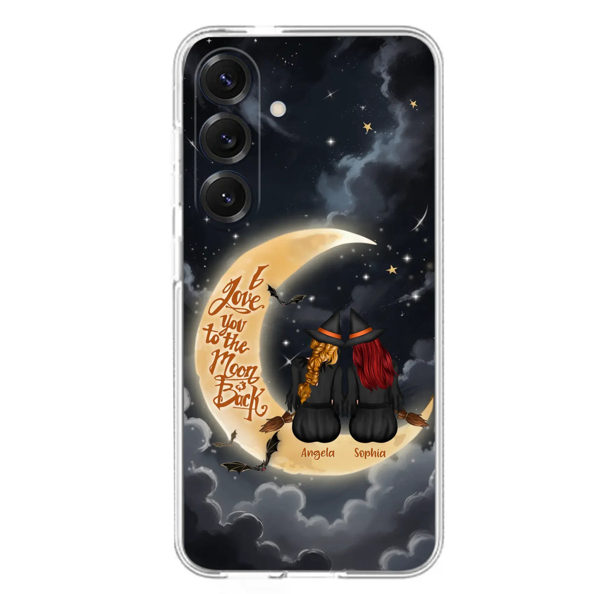 Custom Personalized Witches Phone Case For iPhone/ Samsung - Gift Idea For Friend -Memorial Gift - I Love You To The Moon & Back
