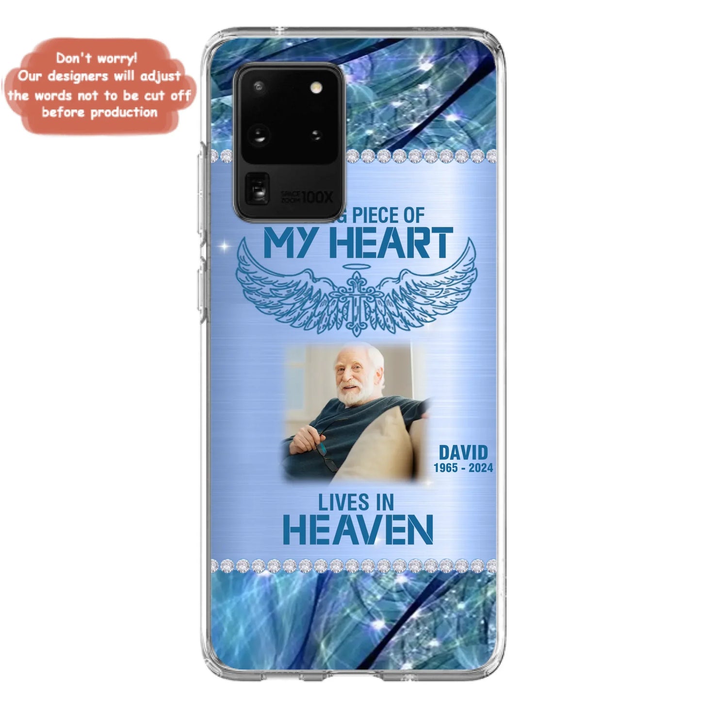 Custom Personalized Memorial Photo Phone Case - Upload Photo - Memorial Gift For Family Member - Never Walk Alone - Case For iPhone/ Samsung