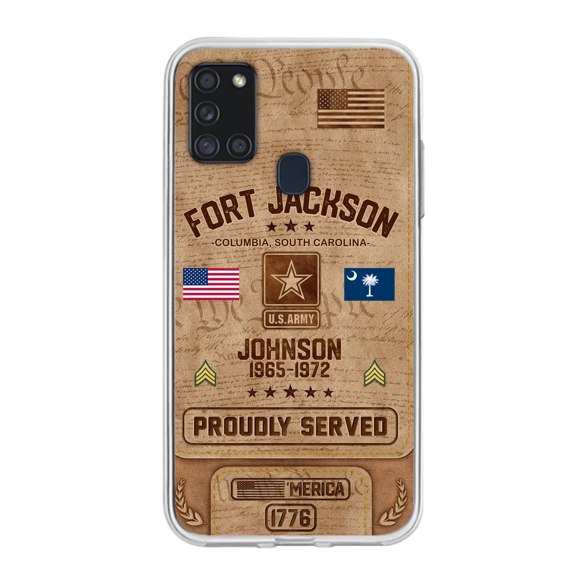 Custom Personalized Veteran Phone Case - Gift For Veteran - Birthday/ Father's Day Gift - Proudly Served - Case For iPhone And Samsung