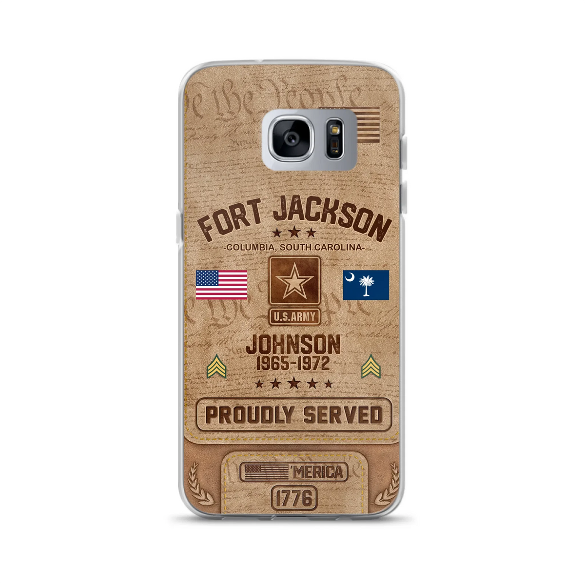 Custom Personalized Veteran Phone Case - Gift For Veteran - Birthday/ Father's Day Gift - Proudly Served - Case For iPhone And Samsung