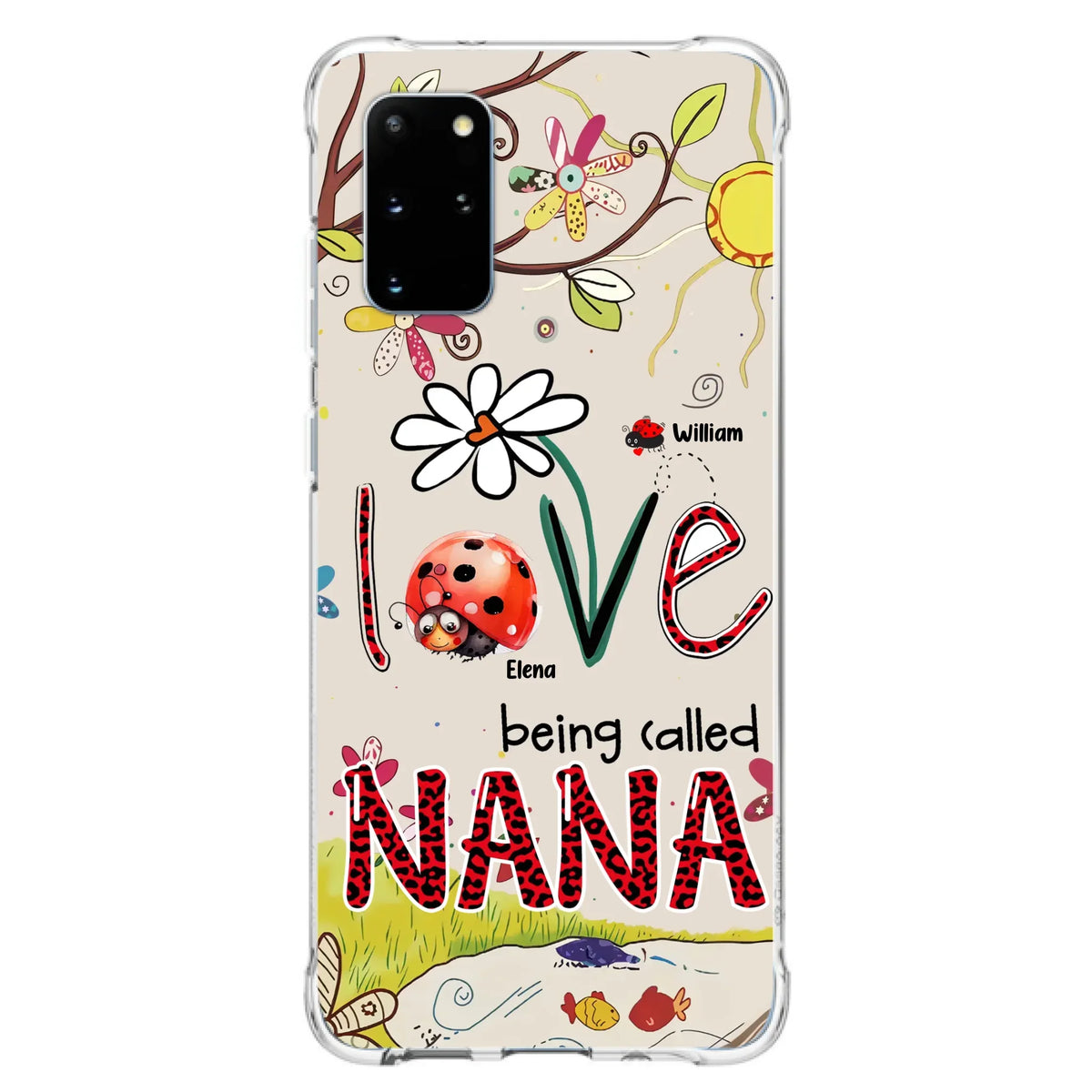 Custom Personalized Grandma/ Mom Phone Case - Gift Idea For Grandma - Upto 7 Kids - Love Being Called Gigi - Cases For iPhone/ Samsung