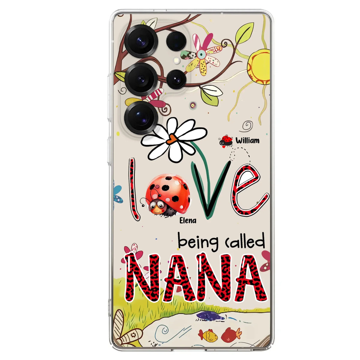 Custom Personalized Grandma/ Mom Phone Case - Gift Idea For Grandma - Upto 7 Kids - Love Being Called Gigi - Cases For iPhone/ Samsung