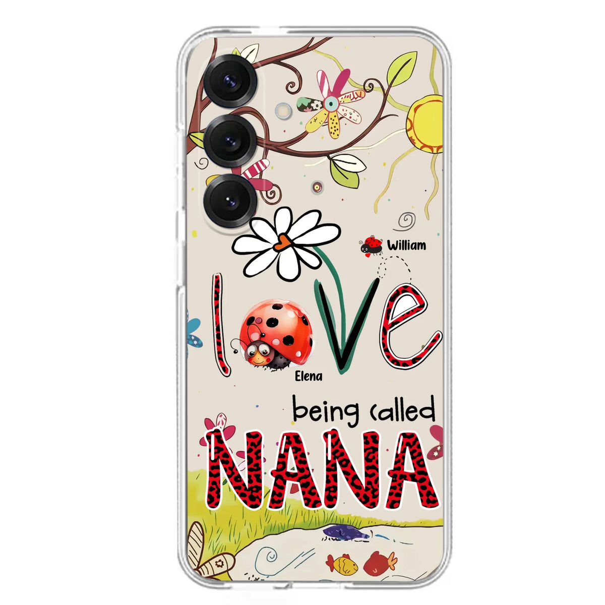 Custom Personalized Grandma/ Mom Phone Case - Gift Idea For Grandma - Upto 7 Kids - Love Being Called Gigi - Cases For iPhone/ Samsung
