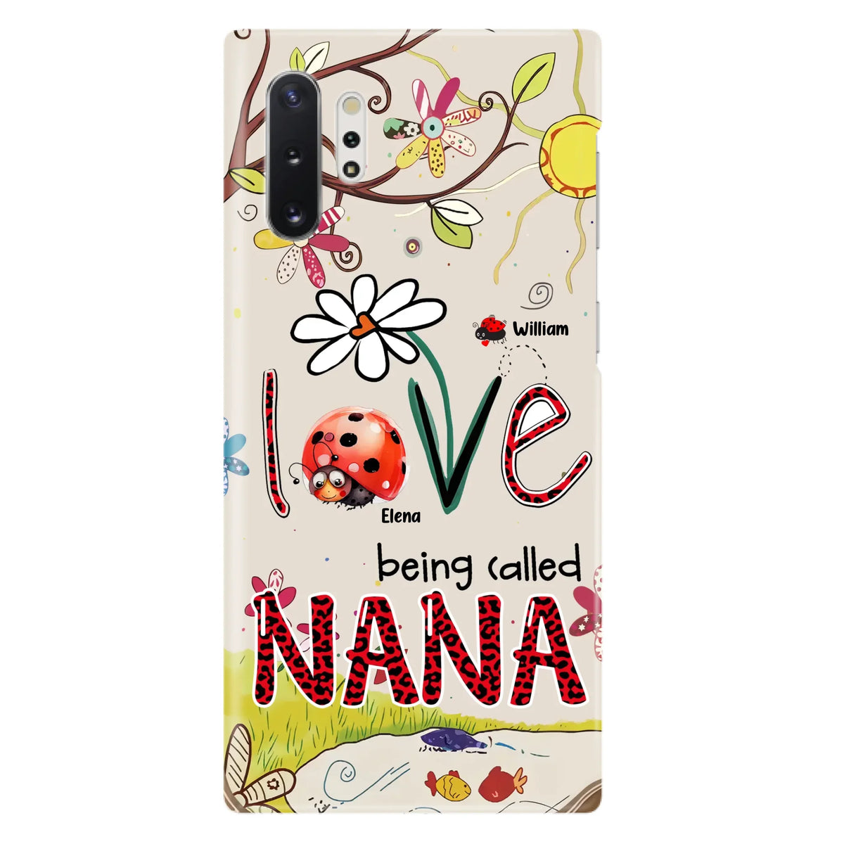 Custom Personalized Grandma/ Mom Phone Case - Gift Idea For Grandma - Upto 7 Kids - Love Being Called Gigi - Cases For iPhone/ Samsung