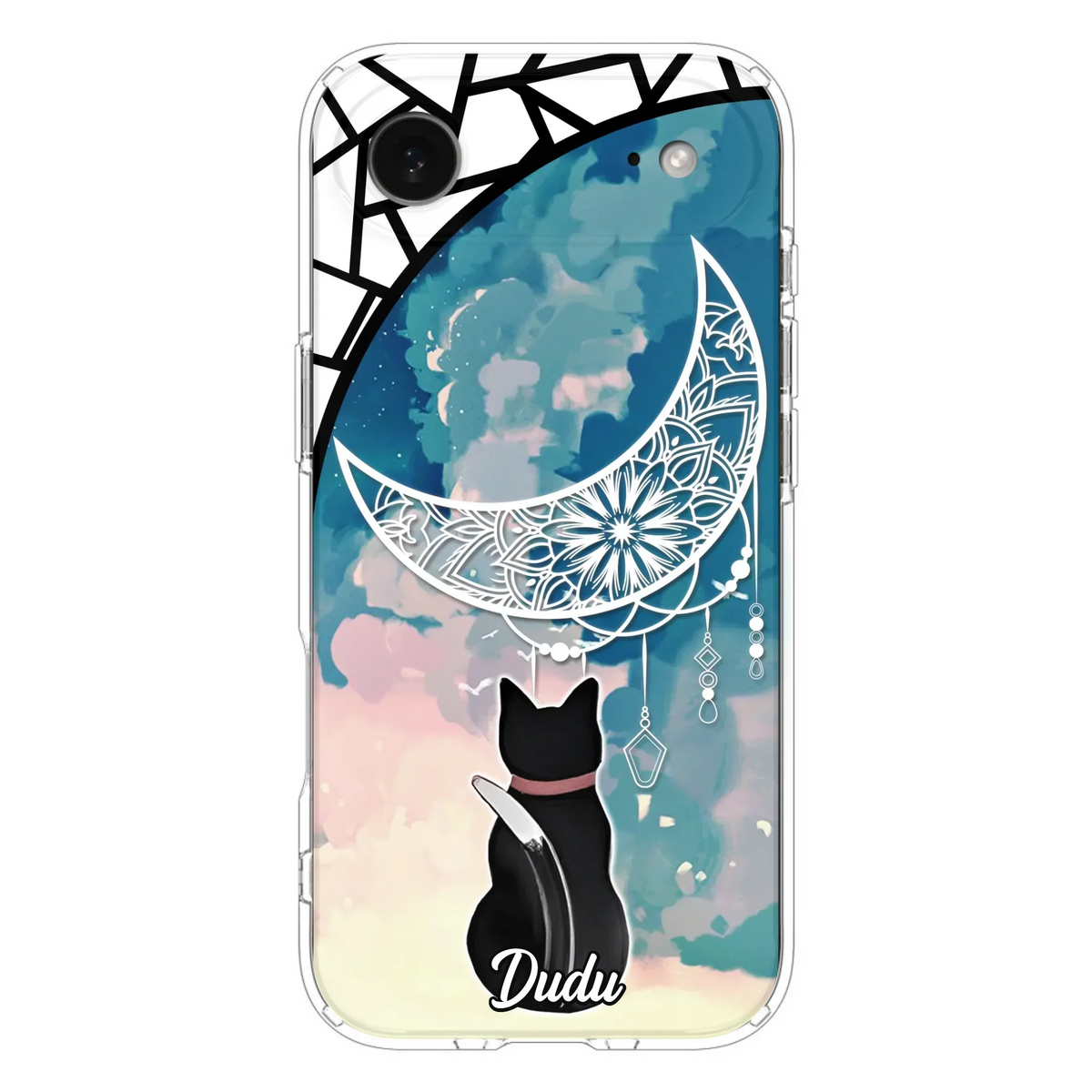 Custom Personalized Black Cat Phone Case - Gift Idea For Cat Lover - Case For iPhone/Samsung