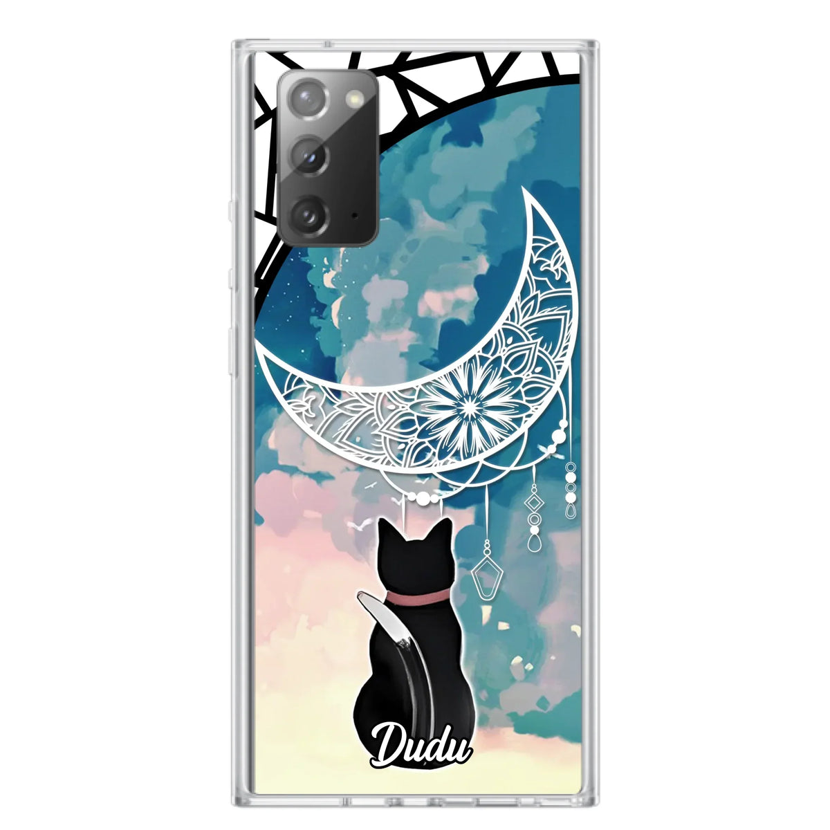 Custom Personalized Black Cat Phone Case - Gift Idea For Cat Lover - Case For iPhone/Samsung