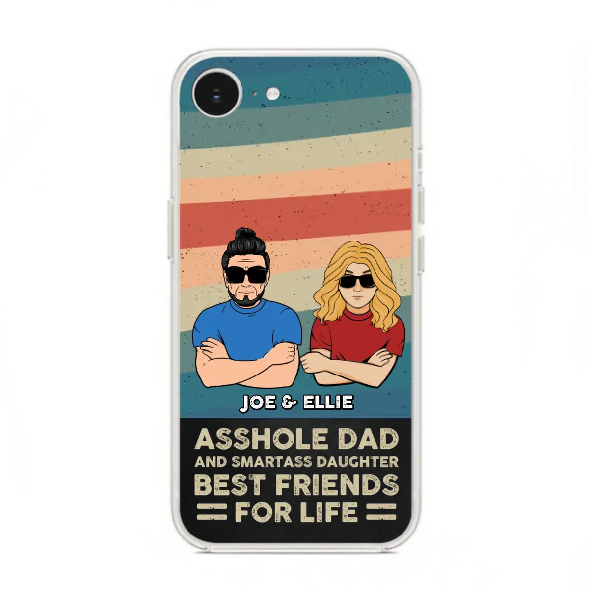 Personalized Dad/Mom And Daughter/Son Phone Case - Gift Idea For Father's Day/Mother's Day From Daughter/Son - Asshole Dad - Cases For Samsung/iPhone