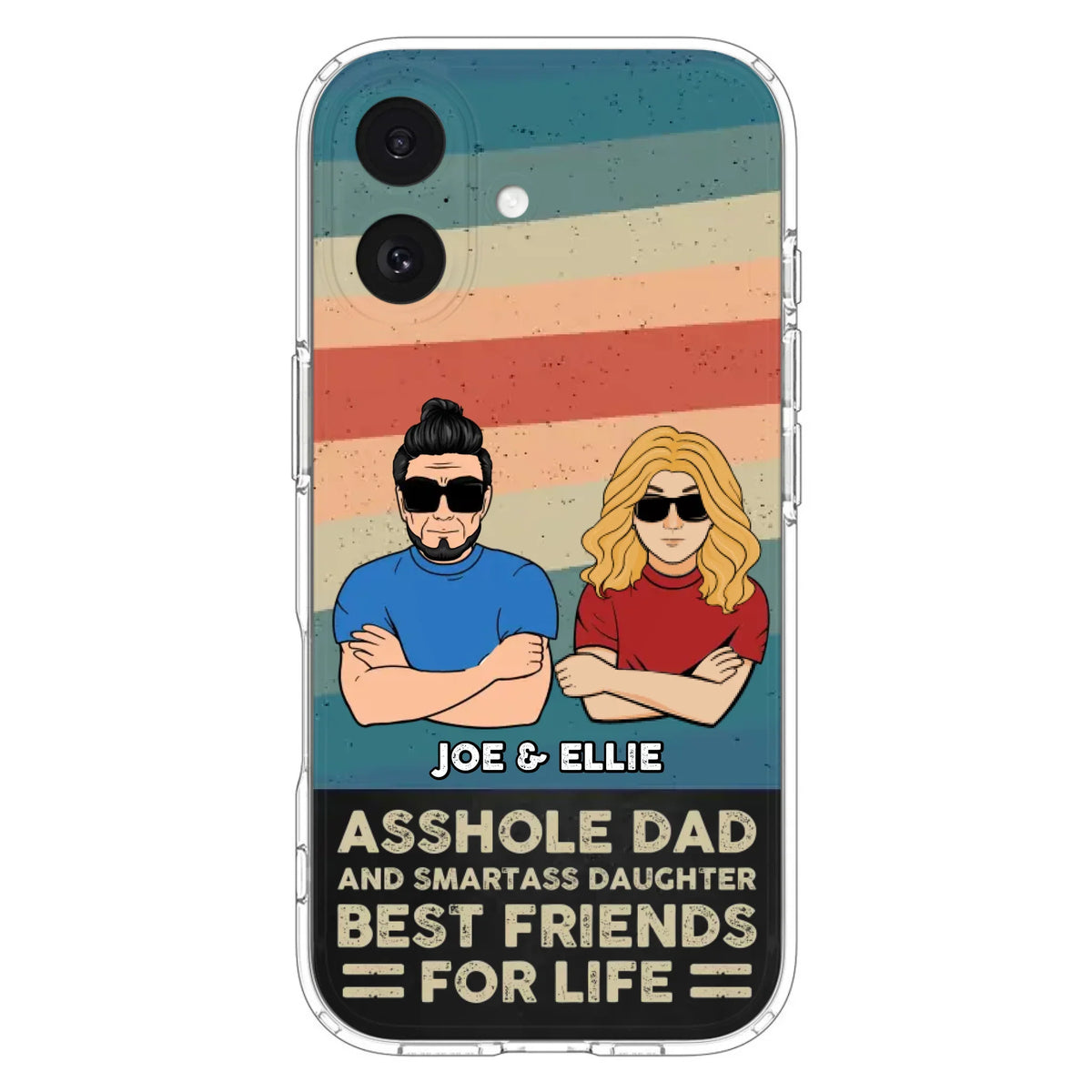 Personalized Dad/Mom And Daughter/Son Phone Case - Gift Idea For Father's Day/Mother's Day From Daughter/Son - Asshole Dad - Cases For Samsung/iPhone