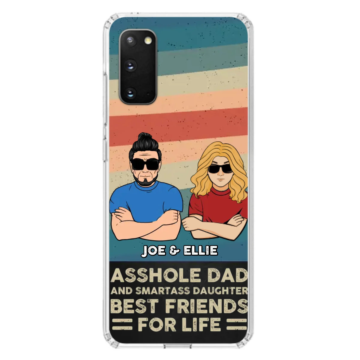 Personalized Dad/Mom And Daughter/Son Phone Case - Gift Idea For Father's Day/Mother's Day From Daughter/Son - Asshole Dad - Cases For Samsung/iPhone