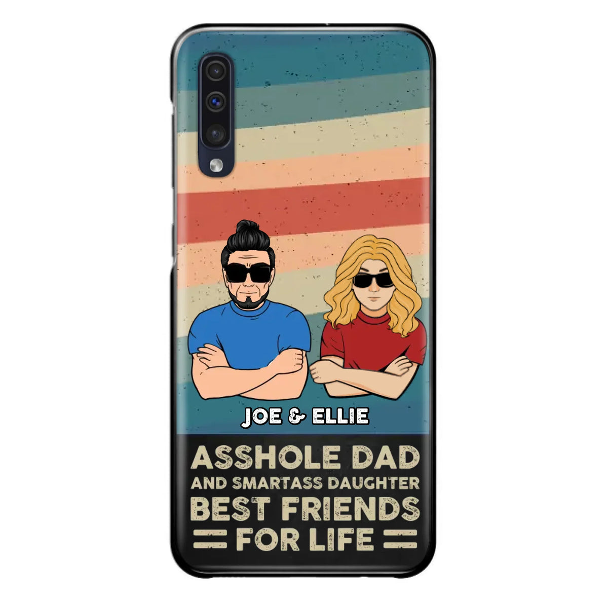 Personalized Dad/Mom And Daughter/Son Phone Case - Gift Idea For Father's Day/Mother's Day From Daughter/Son - Asshole Dad - Cases For Samsung/iPhone