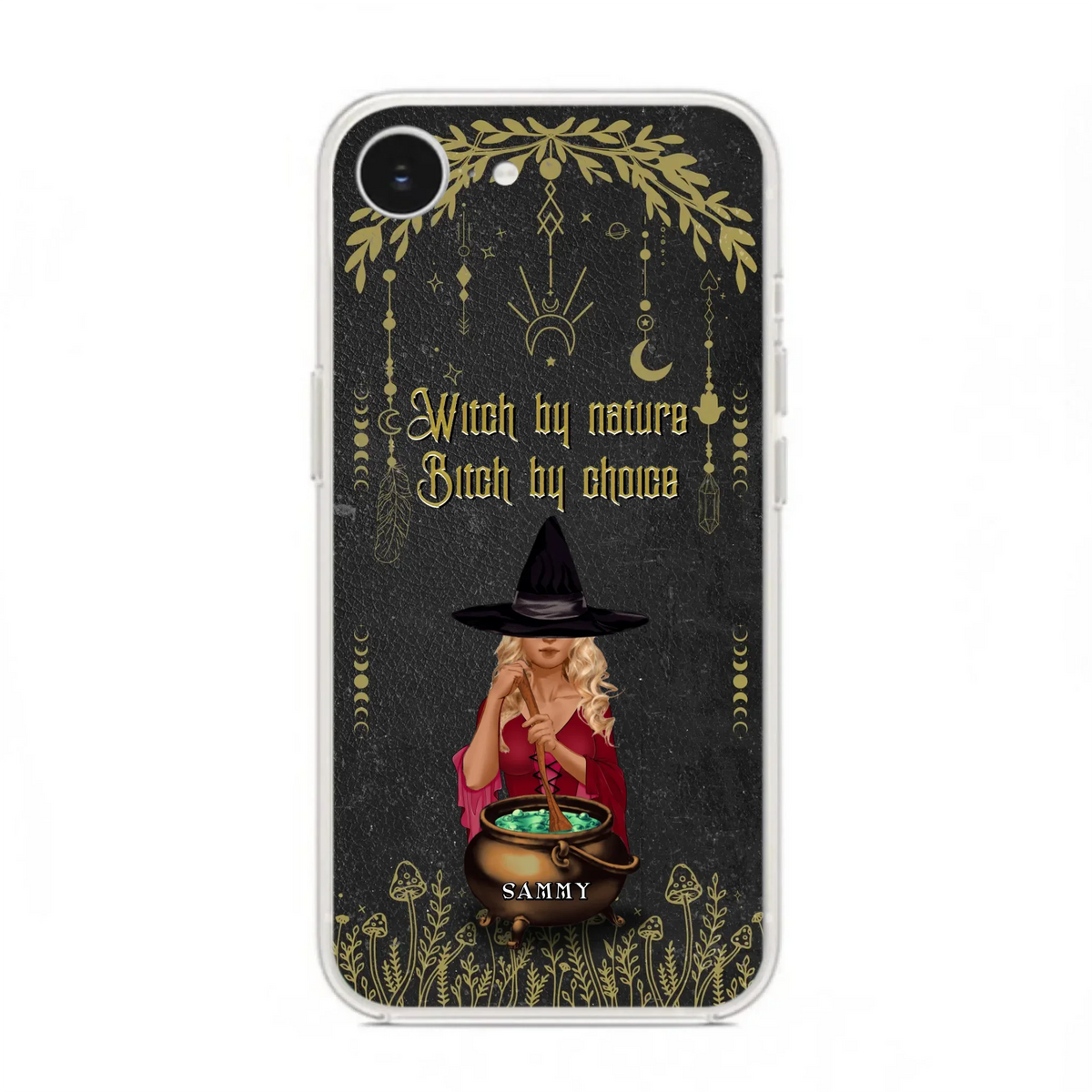 Custom Personalized Witch Phone Case - Gift Idea For Friends/Sisters/Wicca Decor/Pagan Decor - In My Kitchen Filled With Care I Welcome Water Earth Fire Air - Case for iPhone/Samsung