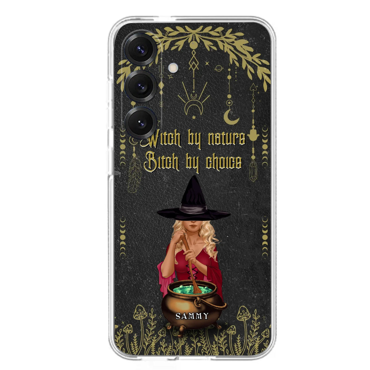 Custom Personalized Witch Phone Case - Gift Idea For Friends/Sisters/Wicca Decor/Pagan Decor - In My Kitchen Filled With Care I Welcome Water Earth Fire Air - Case for iPhone/Samsung