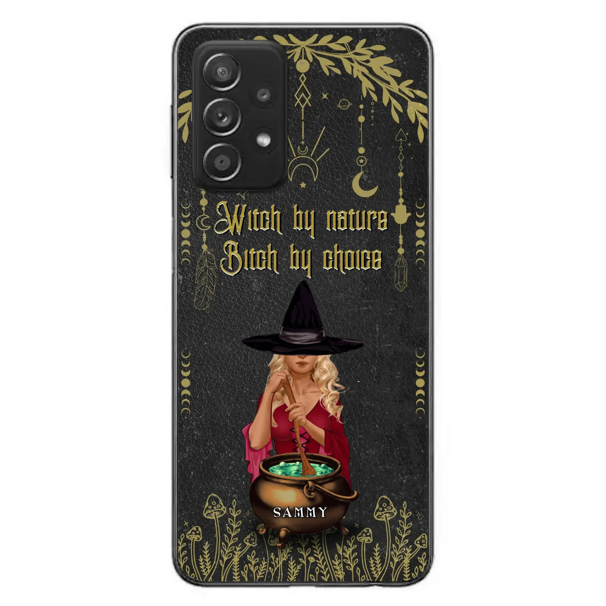 Custom Personalized Witch Phone Case - Gift Idea For Friends/Sisters/Wicca Decor/Pagan Decor - In My Kitchen Filled With Care I Welcome Water Earth Fire Air - Case for iPhone/Samsung