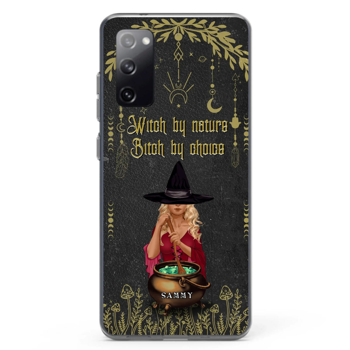 Custom Personalized Witch Phone Case - Gift Idea For Friends/Sisters/Wicca Decor/Pagan Decor - In My Kitchen Filled With Care I Welcome Water Earth Fire Air - Case for iPhone/Samsung