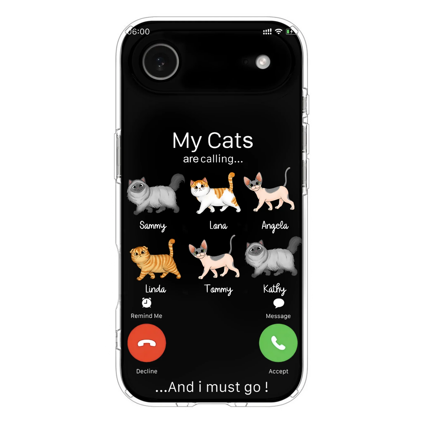 Custom Personalized Cats Phone Case - Gift Idea For Cat Lover/Mother's Day/Father's Day - My Cats Are Calling And I Must Go - Case For iPhone/Samsung