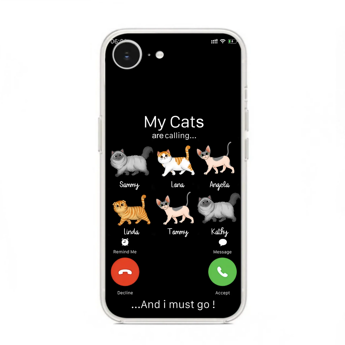 Custom Personalized Cats Phone Case - Gift Idea For Cat Lover/Mother's Day/Father's Day - My Cats Are Calling And I Must Go - Case For iPhone/Samsung