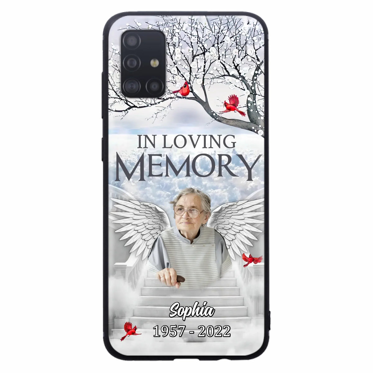 Custom Personalized Memorial Phone Case - Upload Photo - Memorial Gift Idea For Family - In Loving Memory - Case For iPhone & Samsung
