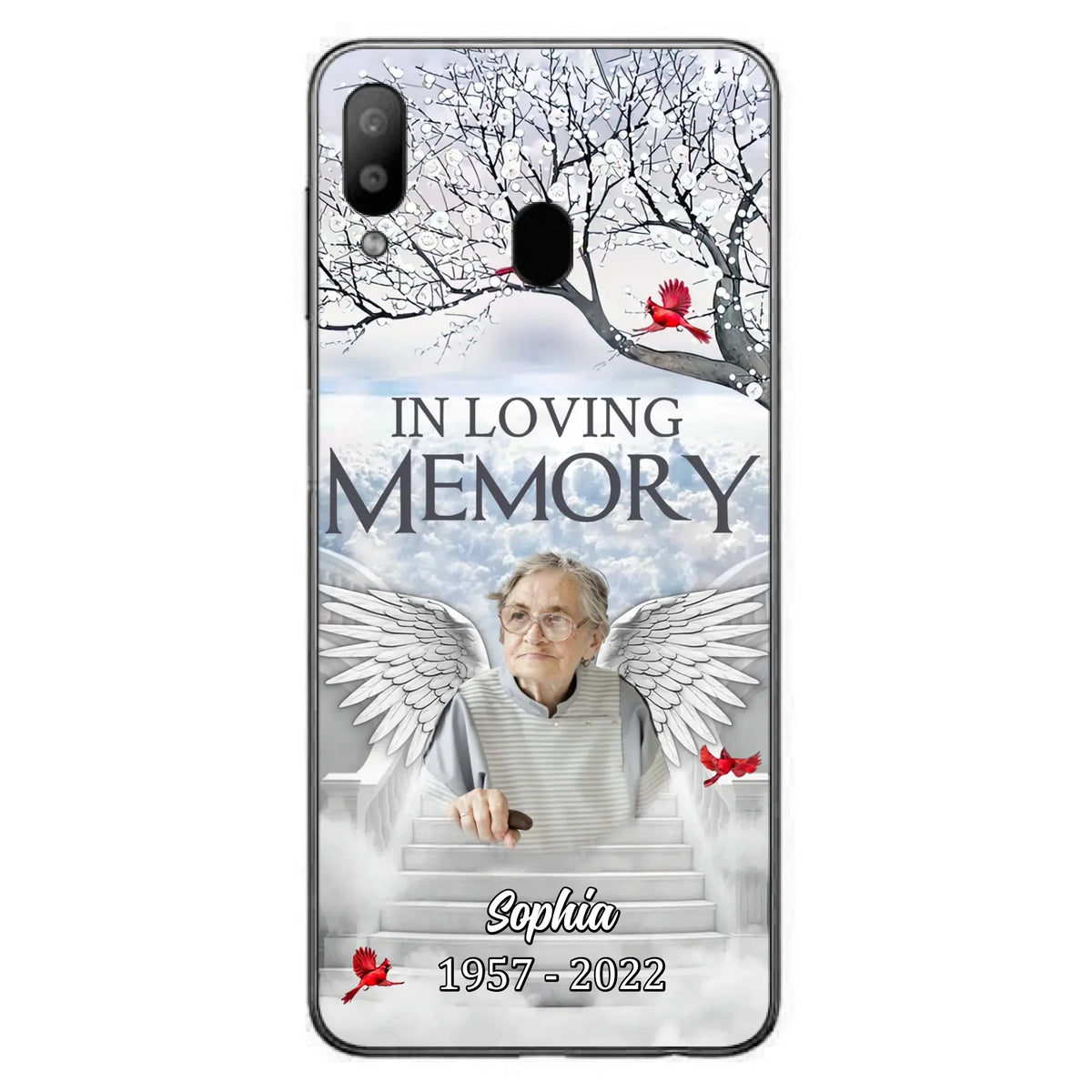 Custom Personalized Memorial Phone Case - Upload Photo - Memorial Gift Idea For Family - In Loving Memory - Case For iPhone & Samsung
