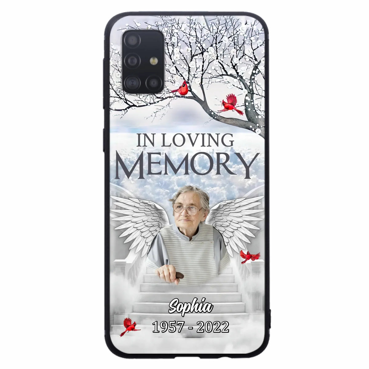 Custom Personalized Memorial Phone Case - Upload Photo - Memorial Gift Idea For Family - In Loving Memory - Case For iPhone & Samsung