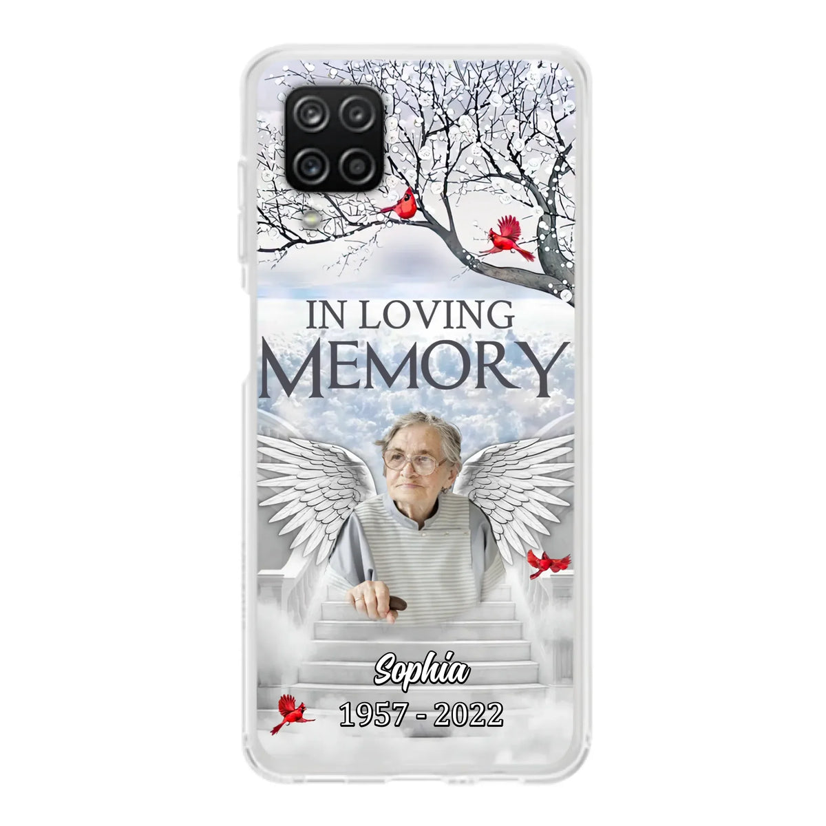 Custom Personalized Memorial Phone Case - Upload Photo - Memorial Gift Idea For Family - In Loving Memory - Case For iPhone & Samsung