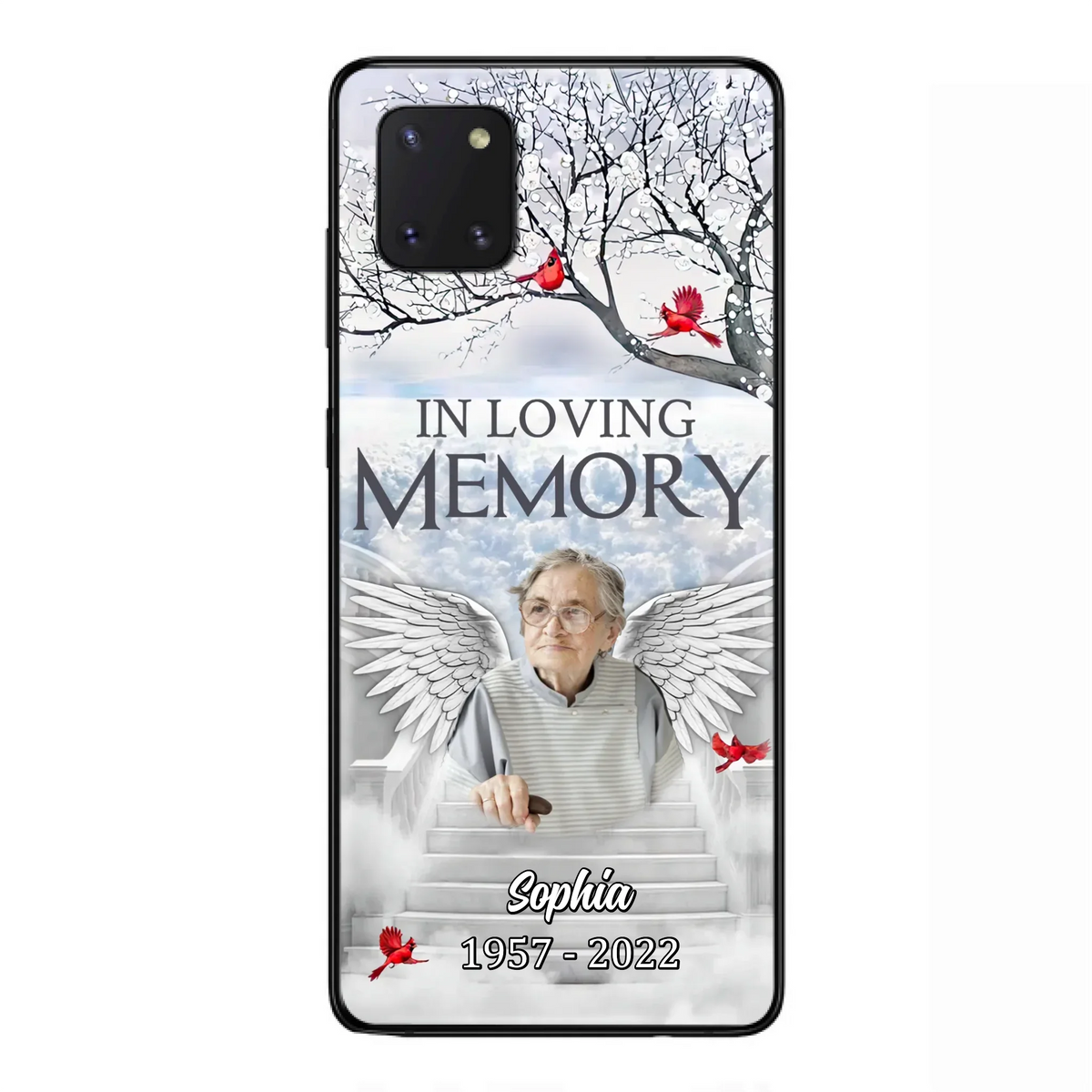 Custom Personalized Memorial Phone Case - Upload Photo - Memorial Gift Idea For Family - In Loving Memory - Case For iPhone & Samsung