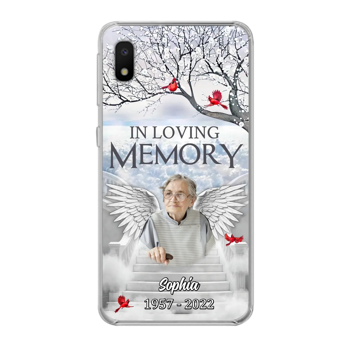 Custom Personalized Memorial Phone Case - Upload Photo - Memorial Gift Idea For Family - In Loving Memory - Case For iPhone & Samsung