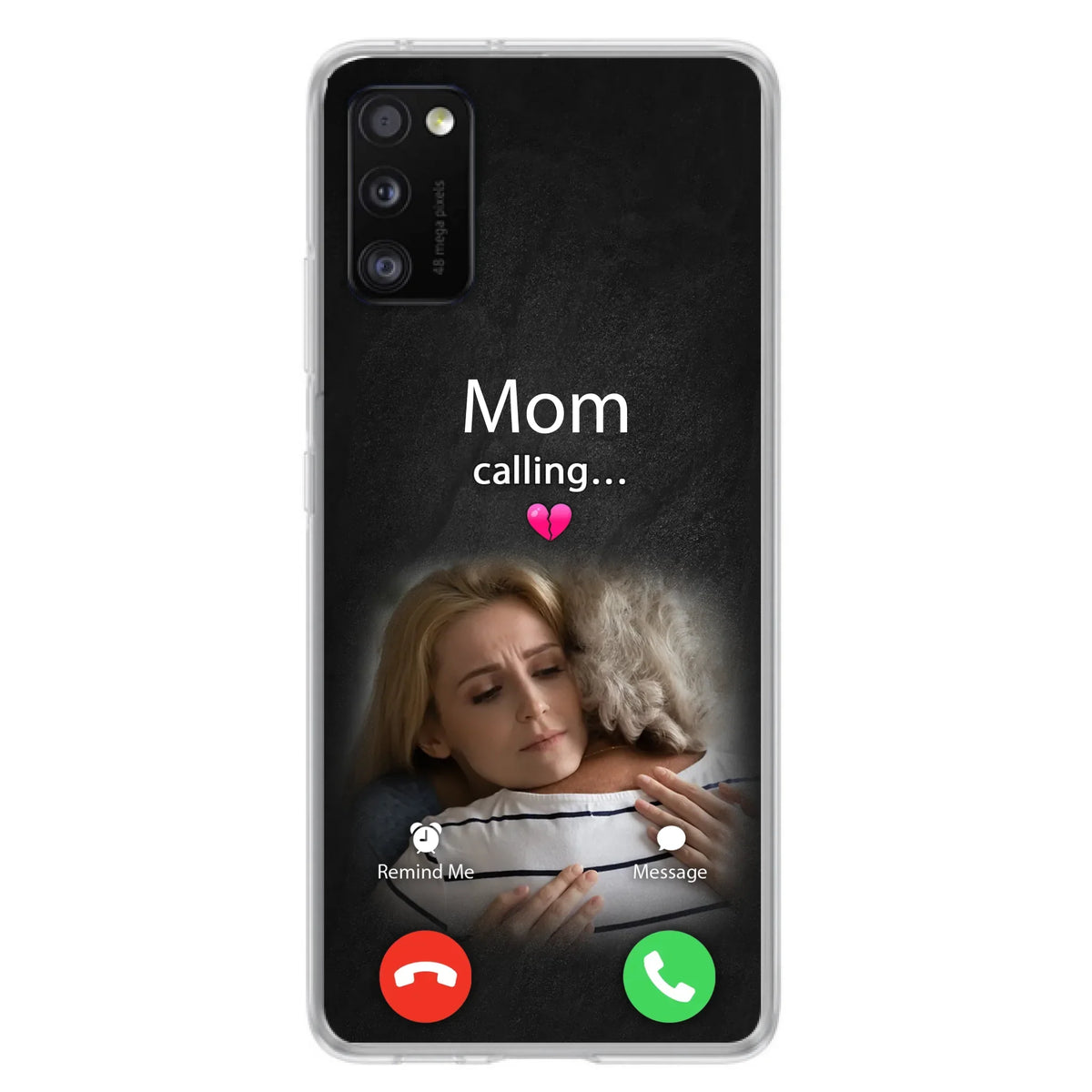 Custom Personalized Memorial Mom Phone Case - Upload Photo - Memorial Gift Idea For Mom/ Dad - Mom Calling - Case For iPhone And Samsung