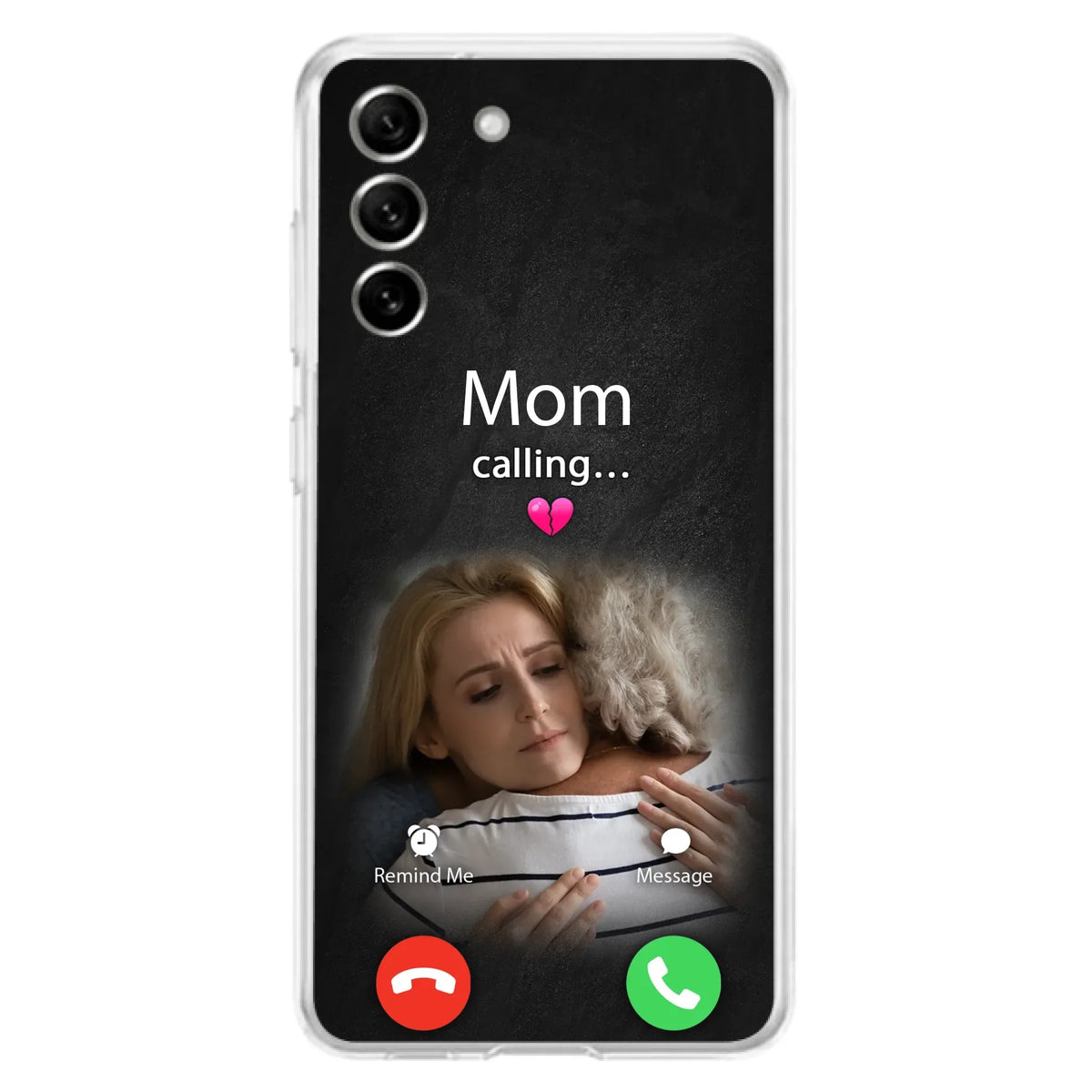 Custom Personalized Memorial Mom Phone Case - Upload Photo - Memorial Gift Idea For Mom/ Dad - Mom Calling - Case For iPhone And Samsung