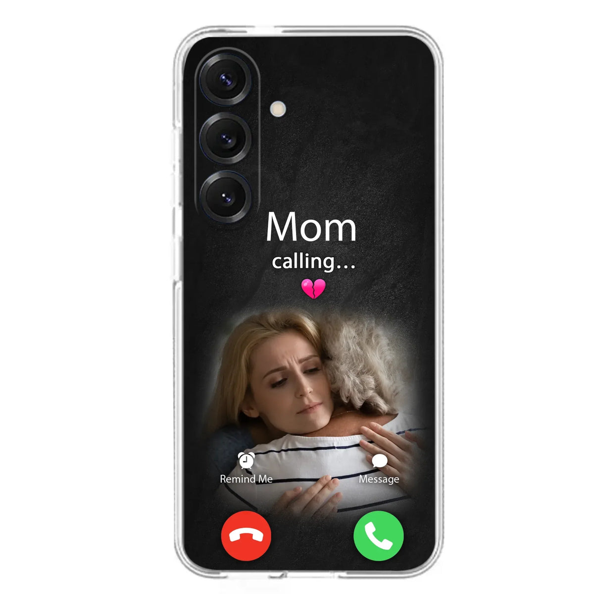 Custom Personalized Memorial Mom Phone Case - Upload Photo - Memorial Gift Idea For Mom/ Dad - Mom Calling - Case For iPhone And Samsung