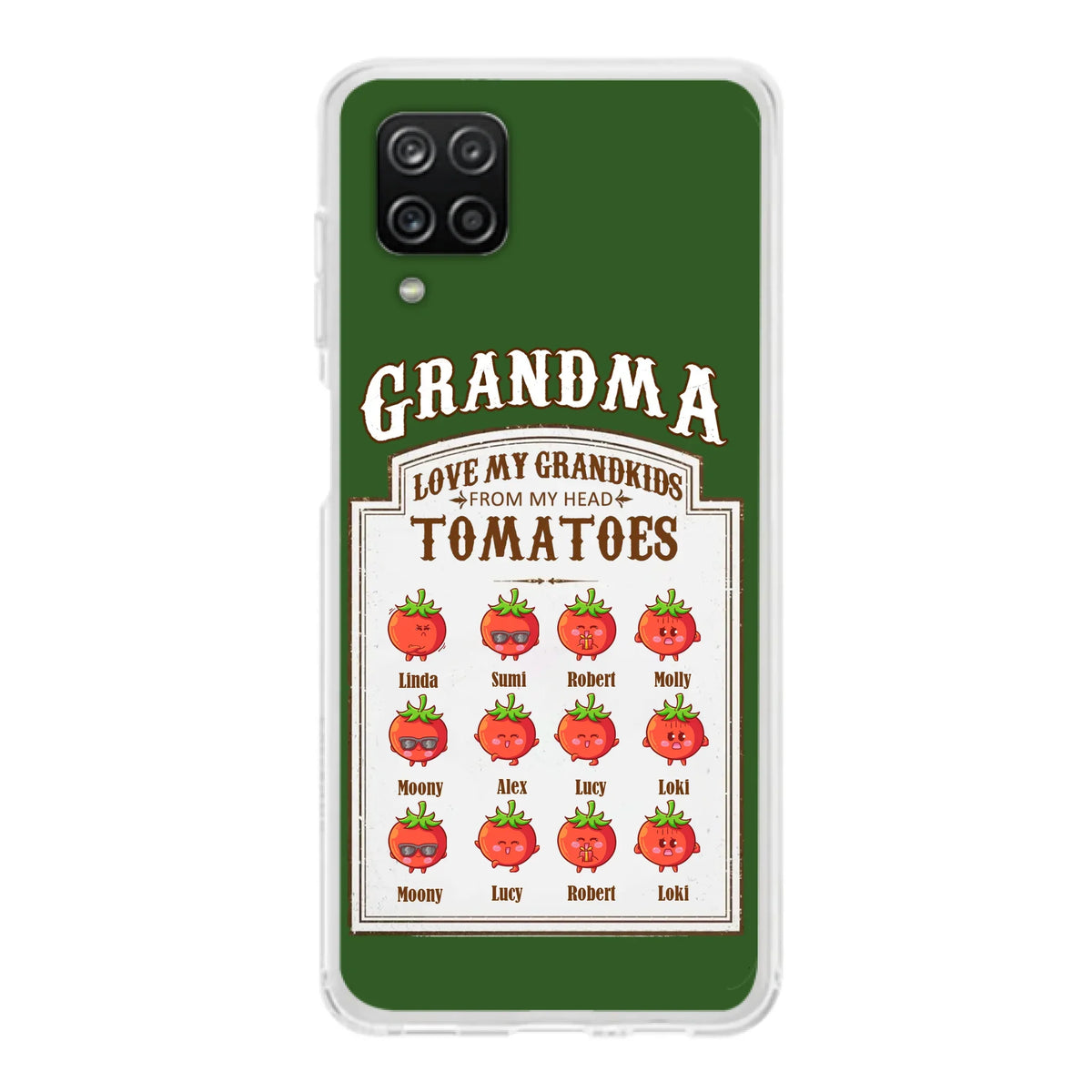 Custom Personalized Grandma Tomatoes Phone Case - Gift Idea For Mother's Day/Grandma- Upto 12 Tomatoes - Case For iPhone/ Samsung