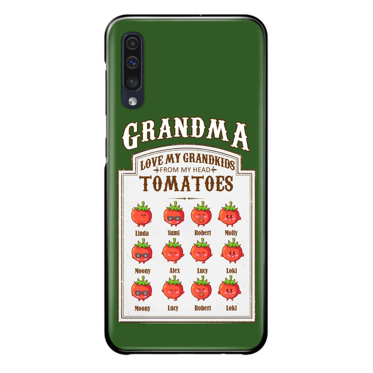 Custom Personalized Grandma Tomatoes Phone Case - Gift Idea For Mother's Day/Grandma- Upto 12 Tomatoes - Case For iPhone/ Samsung