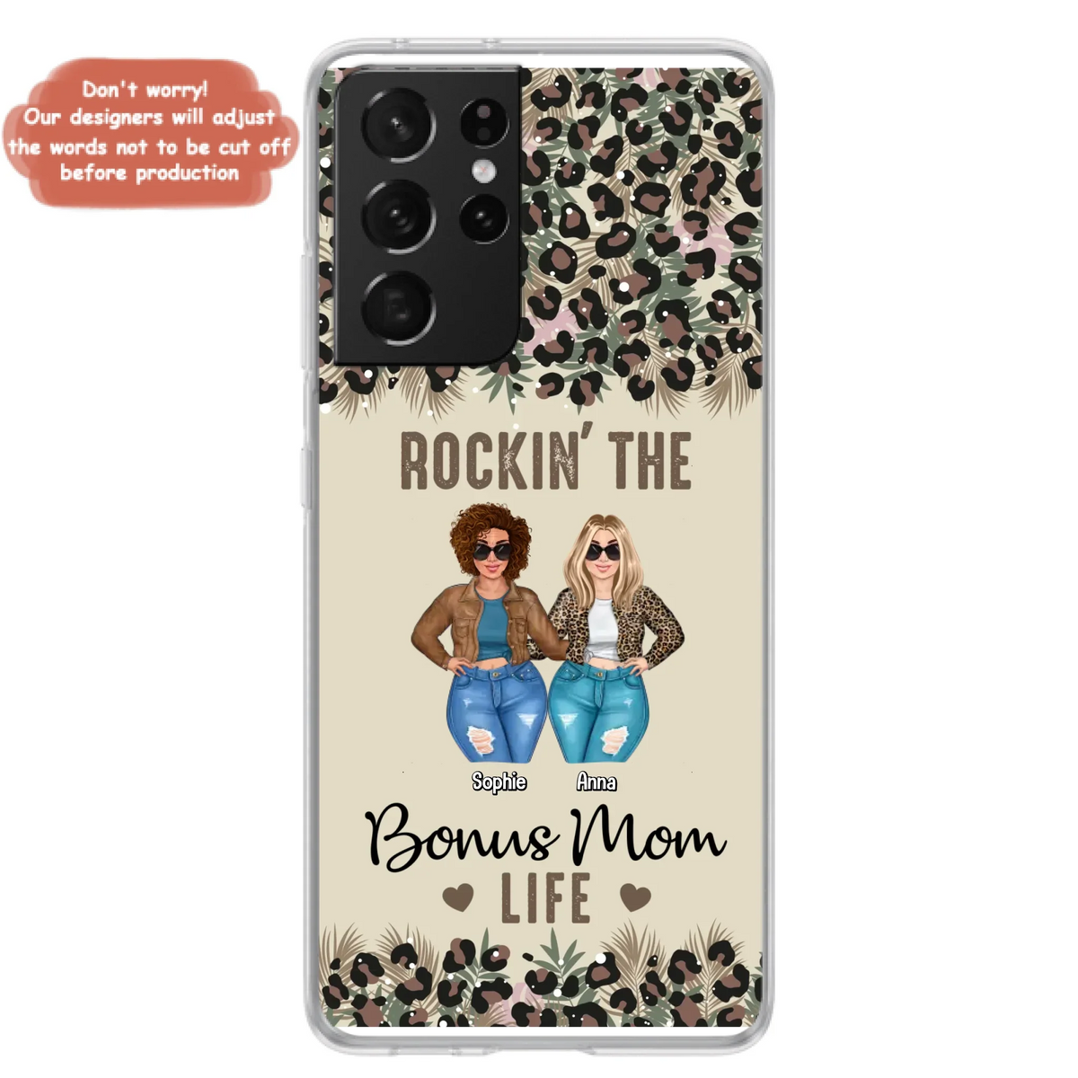 Custom Personalized Bonus Mom Phone Case - Gift Idea For Mother's Day - Rockin' The Bonus Mom Life - Case For iPhone & Samsung