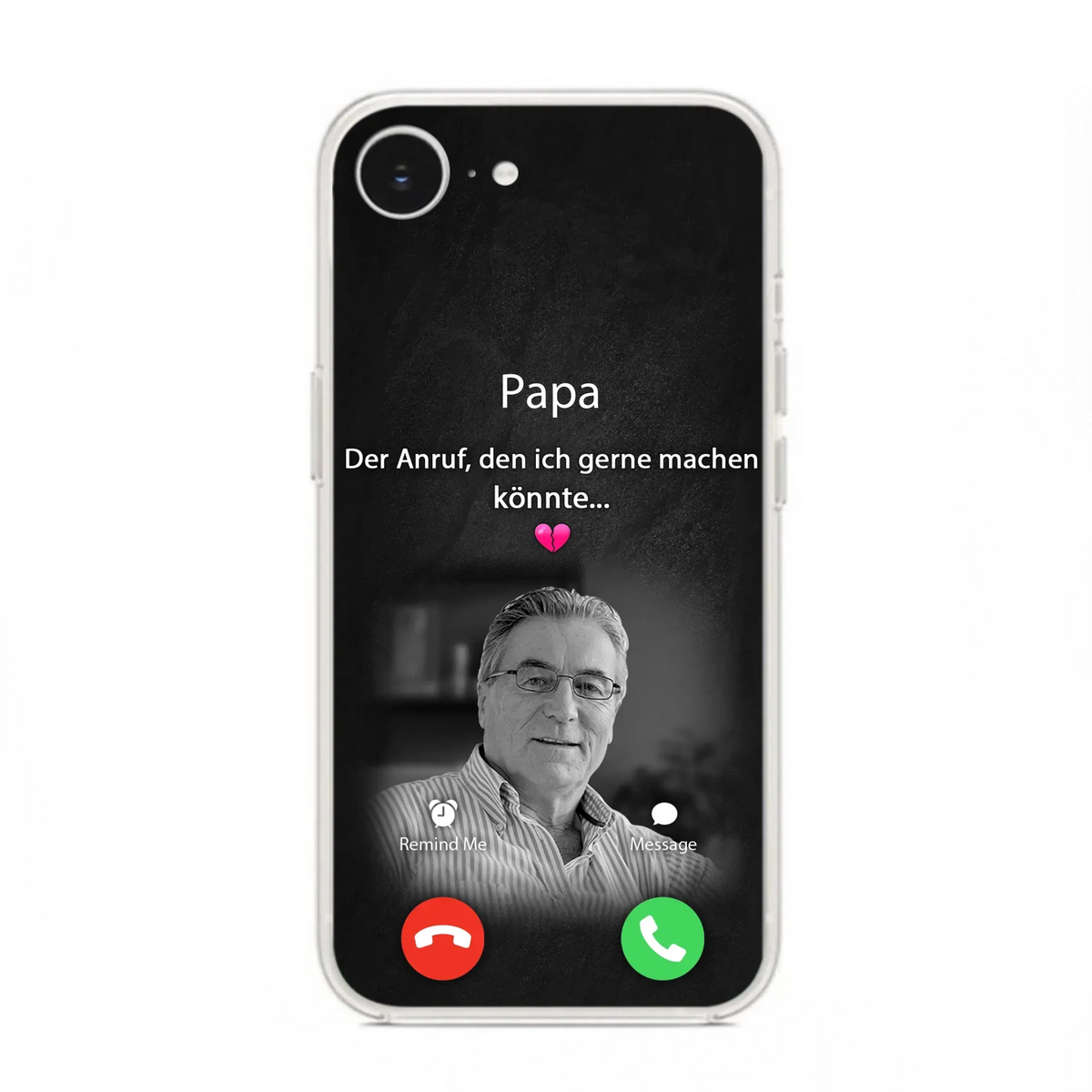 Personalisierte Handyhülle - Foto hochladen - Gedenkgeschenk für Mama/ Papa - Der Anruf, den ich gerne machen könnte - Handyhülle für iPhone/Samsung