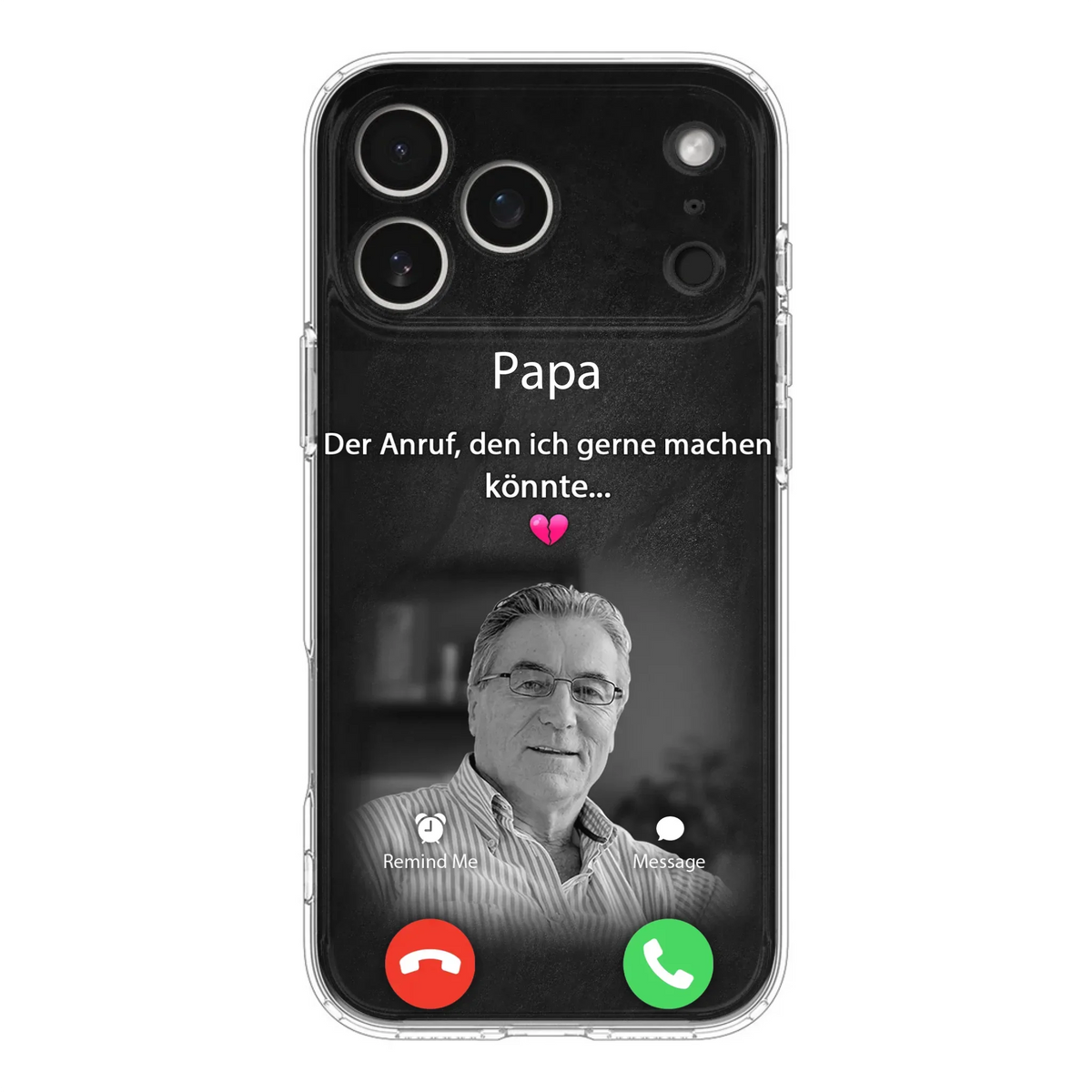 Personalisierte Handyhülle - Foto hochladen - Gedenkgeschenk für Mama/ Papa - Der Anruf, den ich gerne machen könnte - Handyhülle für iPhone/Samsung