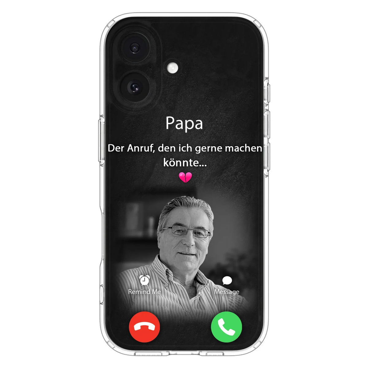 Personalisierte Handyhülle - Foto hochladen - Gedenkgeschenk für Mama/ Papa - Der Anruf, den ich gerne machen könnte - Handyhülle für iPhone/Samsung