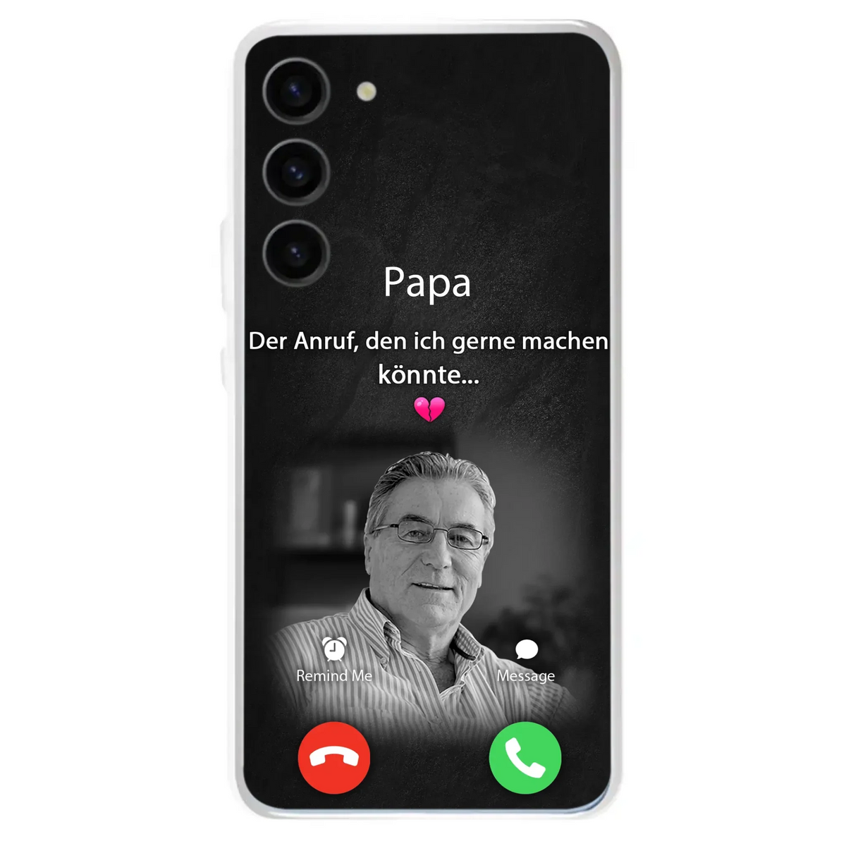 Personalisierte Handyhülle - Foto hochladen - Gedenkgeschenk für Mama/ Papa - Der Anruf, den ich gerne machen könnte - Handyhülle für iPhone/Samsung