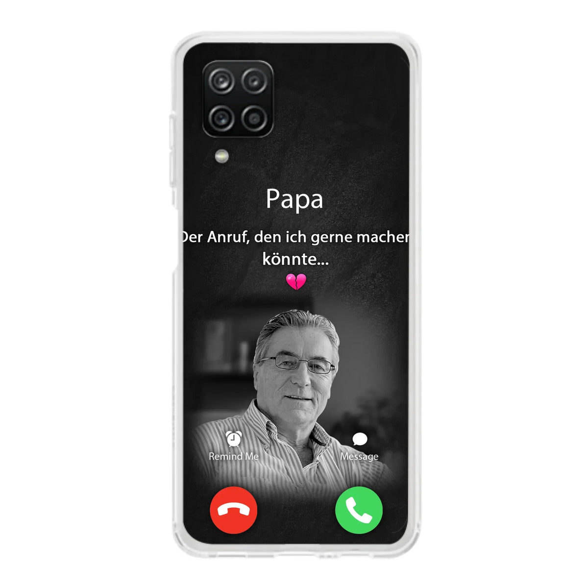 Personalisierte Handyhülle - Foto hochladen - Gedenkgeschenk für Mama/ Papa - Der Anruf, den ich gerne machen könnte - Handyhülle für iPhone/Samsung