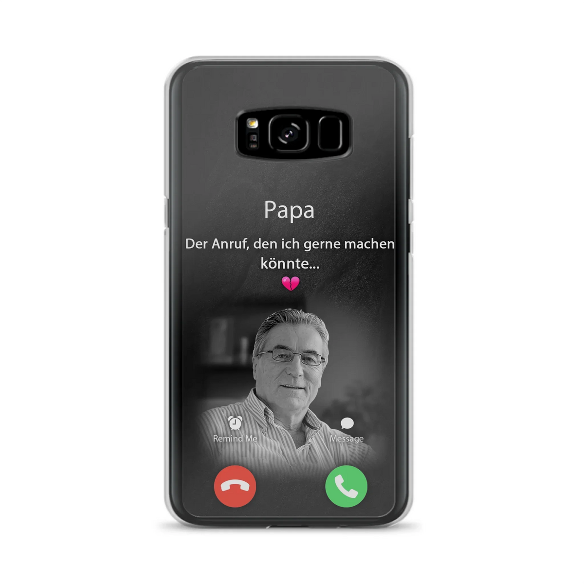 Personalisierte Handyhülle - Foto hochladen - Gedenkgeschenk für Mama/ Papa - Der Anruf, den ich gerne machen könnte - Handyhülle für iPhone/Samsung