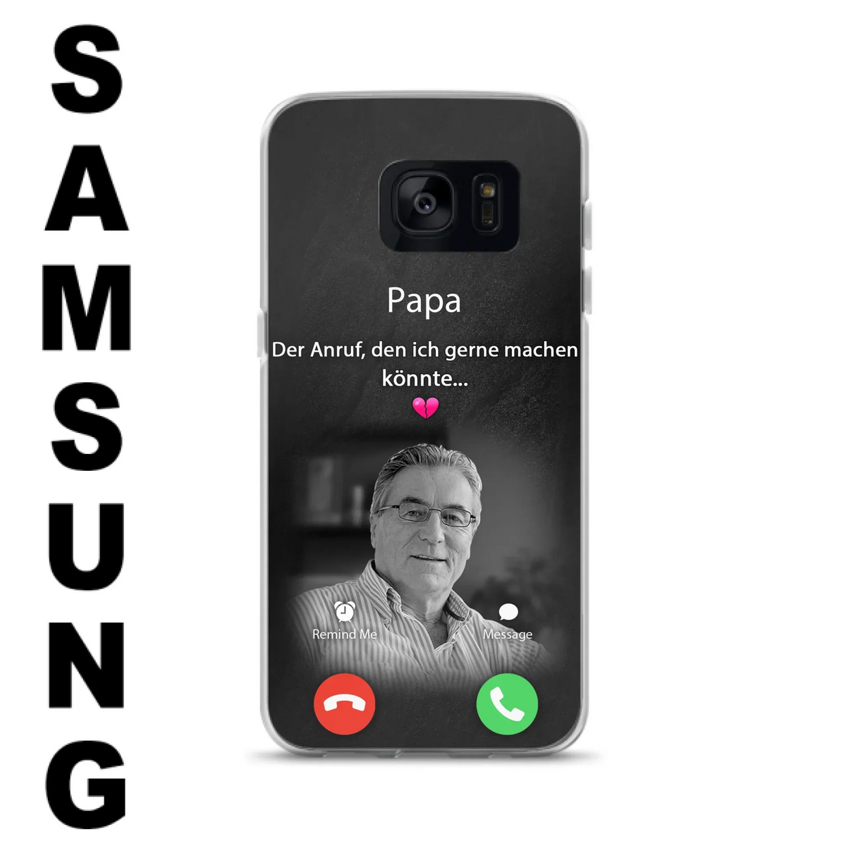 Personalisierte Handyhülle - Foto hochladen - Gedenkgeschenk für Mama/ Papa - Der Anruf, den ich gerne machen könnte - Handyhülle für iPhone/Samsung