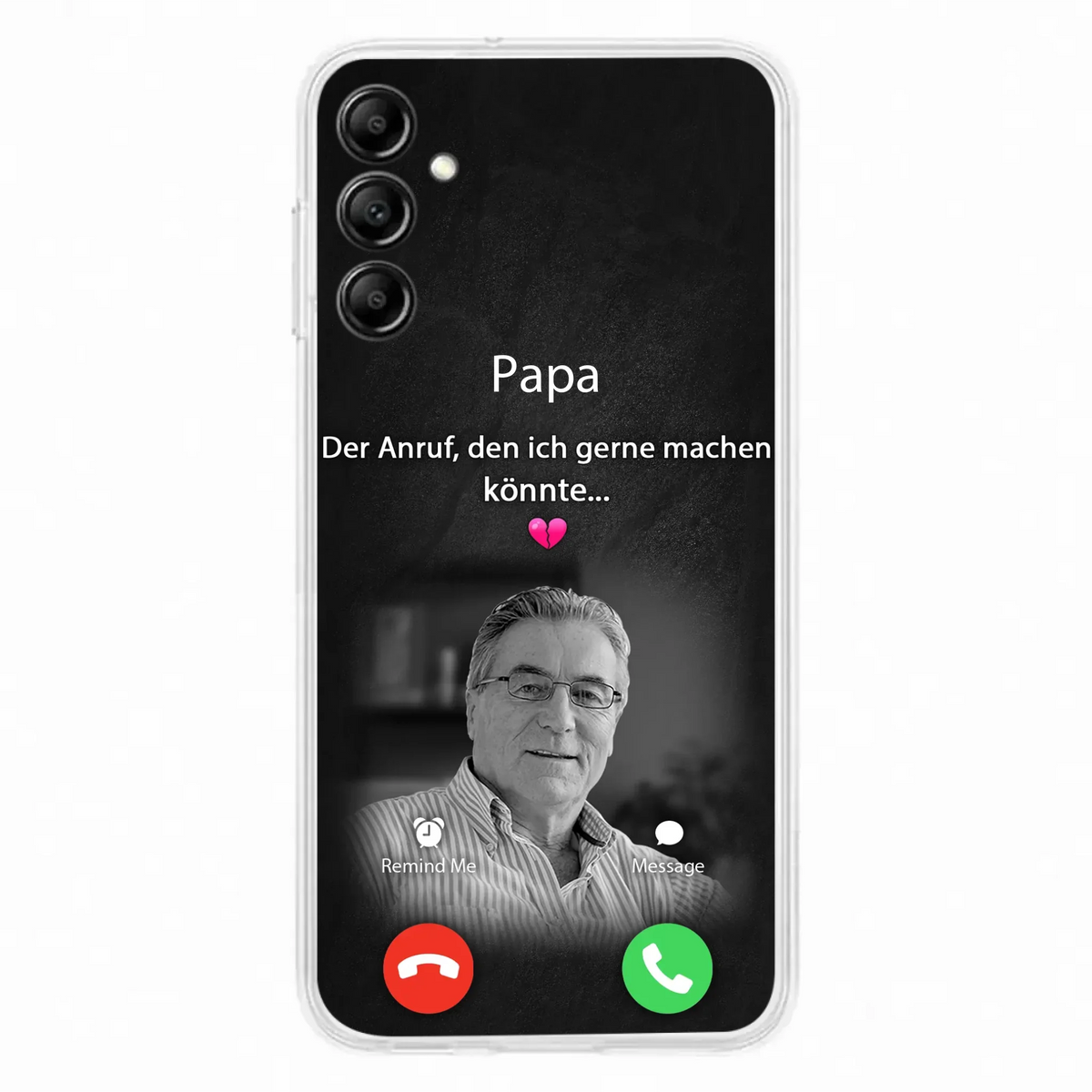 Personalisierte Handyhülle - Foto hochladen - Gedenkgeschenk für Mama/ Papa - Der Anruf, den ich gerne machen könnte - Handyhülle für iPhone/Samsung